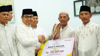 Pemprov Bengkulu Salurkan Bantuan Pembangunan Masjid di Desa Pasar Pino