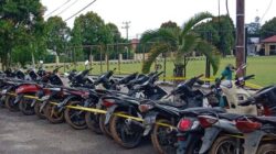 Berantas Penyakit Masyarakat, Polres Seluma Sita Puluhan Sepeda Motor