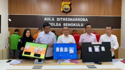 Polda Bengkulu Bekuk Pengedar Sabu Hingga Ekstasi di Kabupaten Kepahiang