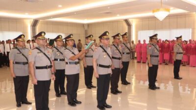 Wakapolda Bengkulu Pimpin Sertijab Pejabat Utama dan Kapolres